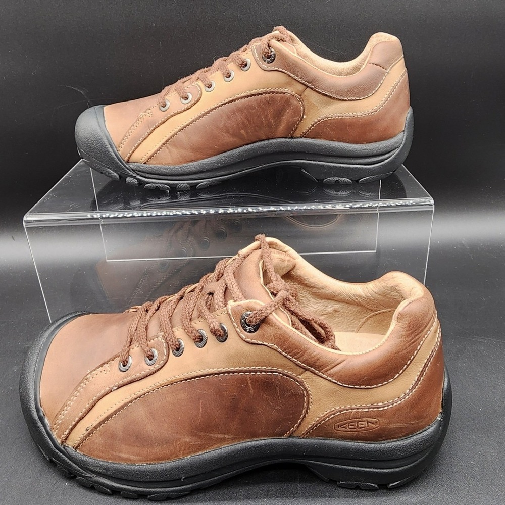 KEEN Size 10 Brown Leather Presidio Walking Shoes Gorpcore Hiking Comfort Shoes